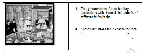 CBSE Class 7 Social Science The Mughal Empire Worksheet Set B